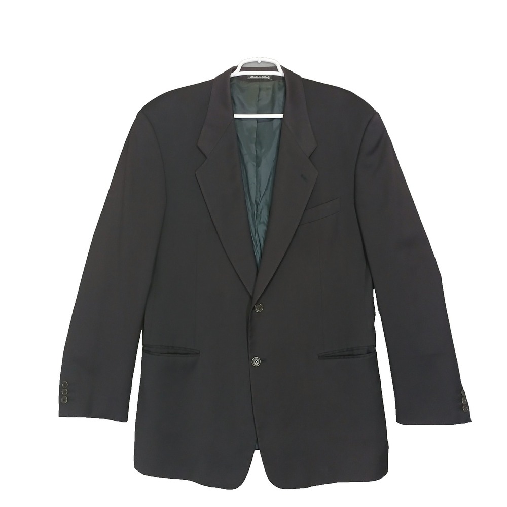 Mani by Giorgio Armani Mens Blazer Jacket Size 42L Brown Virgin‎ Wool Sport Coat